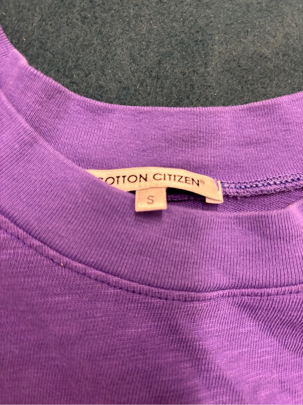 Cotton Citizen Purple Long Sleeve Crop Top - Picture 3 of 3